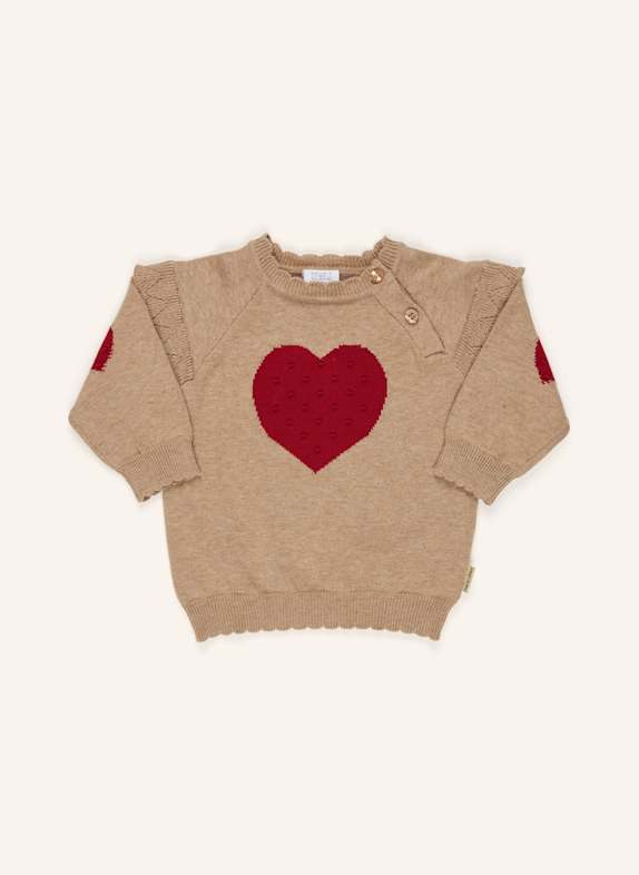 HUST and CLAIRE Pullover HCPUSLE BEIGE / ROT
