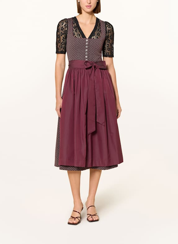 Hammerschmid Dirndl PILLERSEE DONKERROOD / LICHTROOD