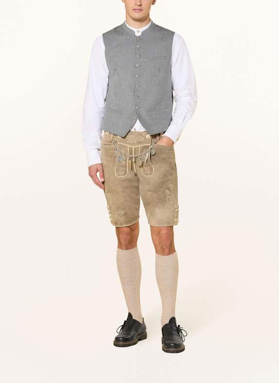 Hammerschmid Vestă tradițională FABIAN Slim Fit GRI / NEGRU / GRI DESCHIS