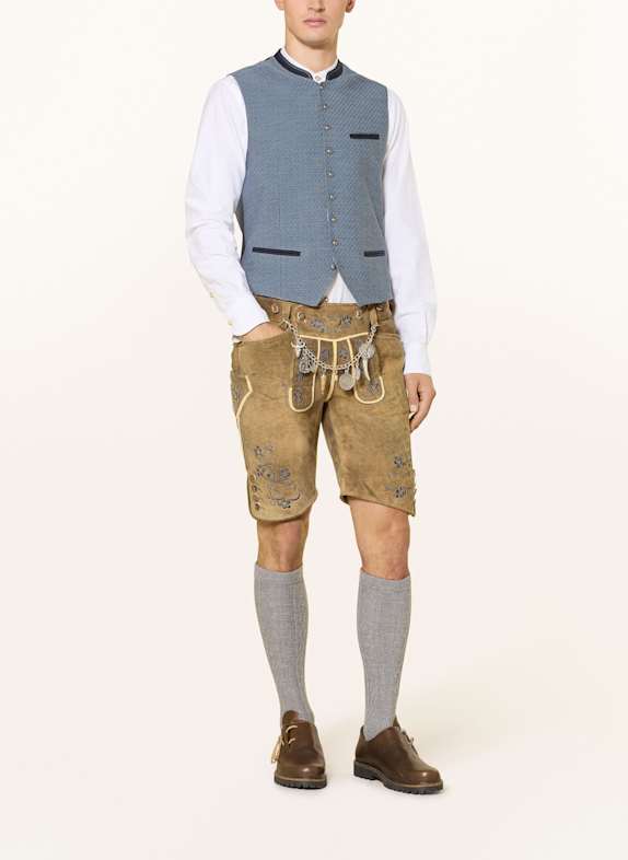 Hammerschmid Vestă tradițională FRED Slim Fit ALBASTRU ÎNCHIS / ALBASTRU