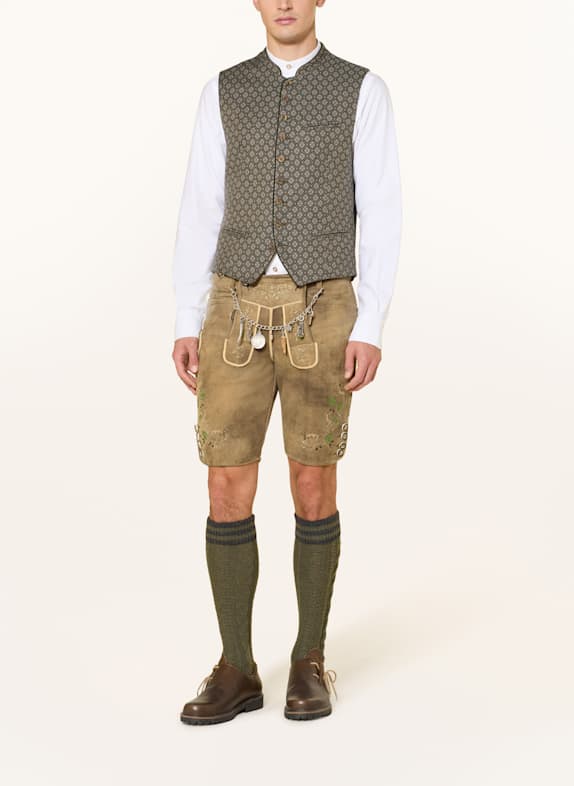 Hammerschmid Vestă tradițională ROMAN Slim Fit VERDE