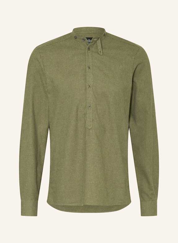 Hammerschmid Trachtenhemd Slim Fit mit Stehkragen GRÜN / HELLGRÜN