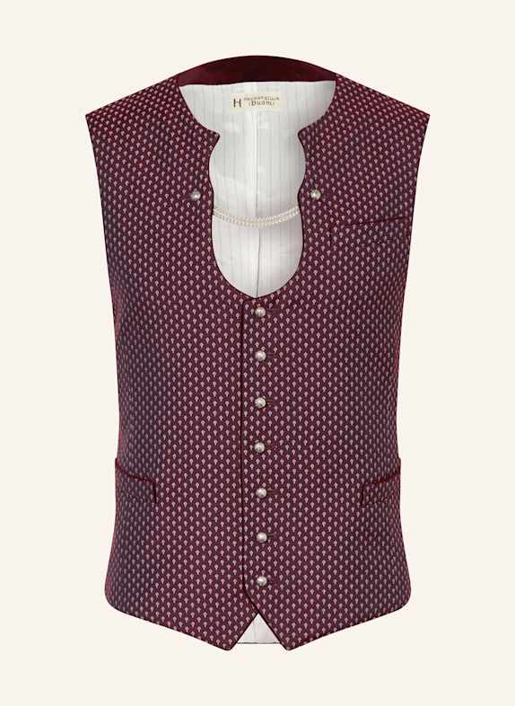 Heimatglück Tracht Trachtenweste KORBINIAN DUNKELROT