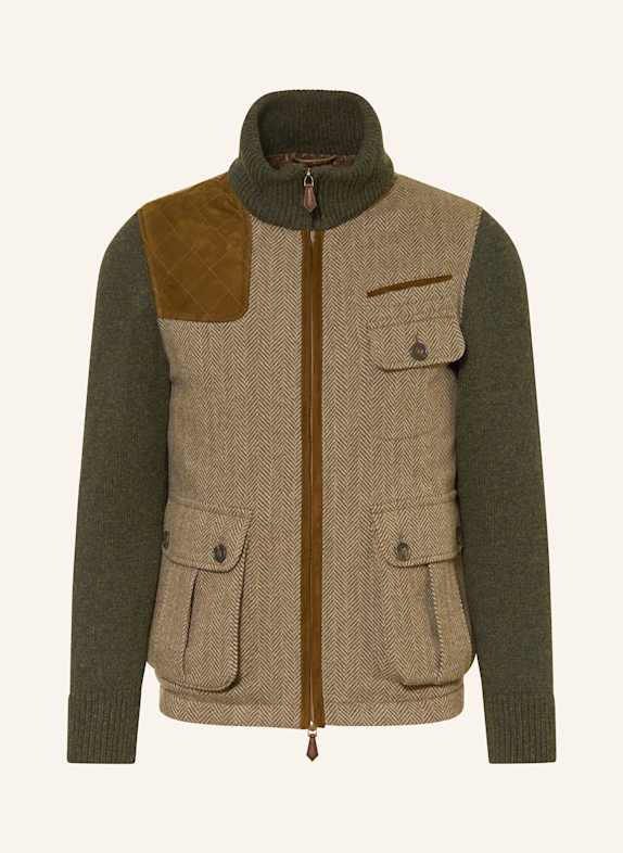 HABSBURG Strickjanker HIRSCHENAU GRÜN / OLIV / BEIGE
