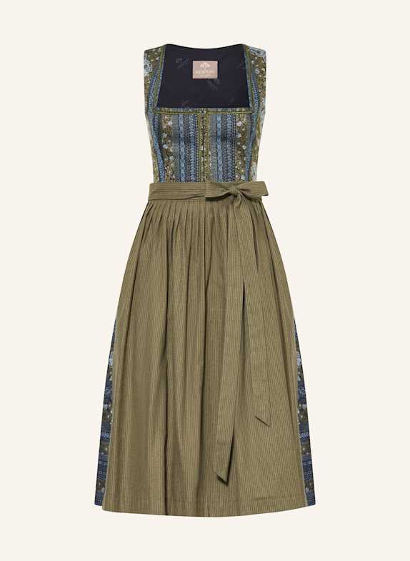 BERWIN & WOLFF Dirndl GRÜN / HELLBLAU / GRAU