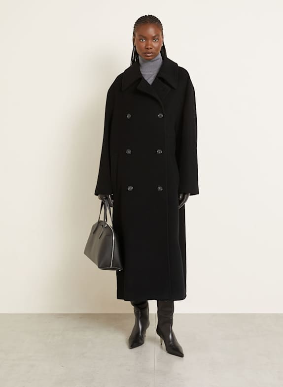 TOTEME Wollmantel SCHWARZ