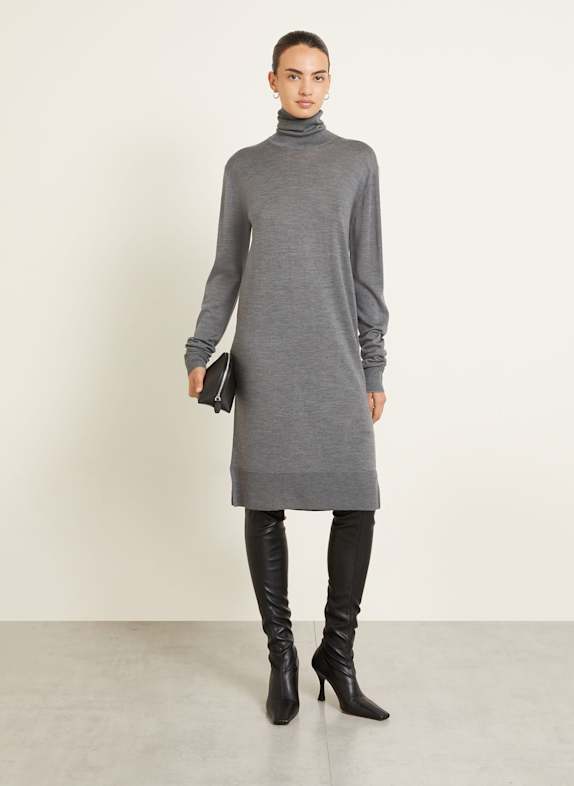TOTEME Strickkleid DUNKELGRAU