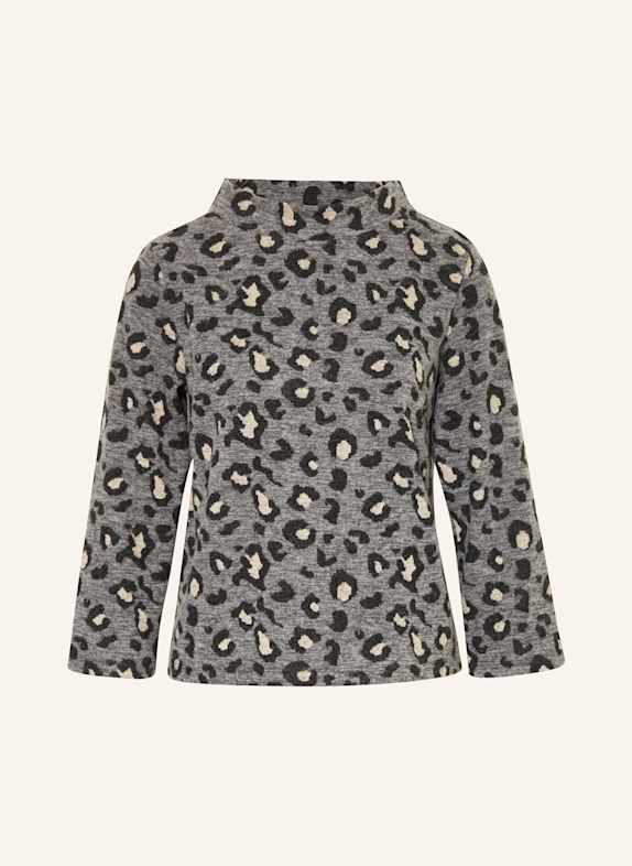 MORE & MORE Pullover mit 3/4-Arm GRAU / SCHWARZ