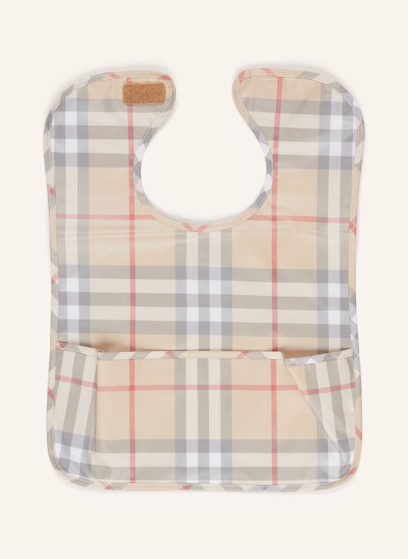 BURBERRY Lätzchen CREME/ GRAU/ ROT
