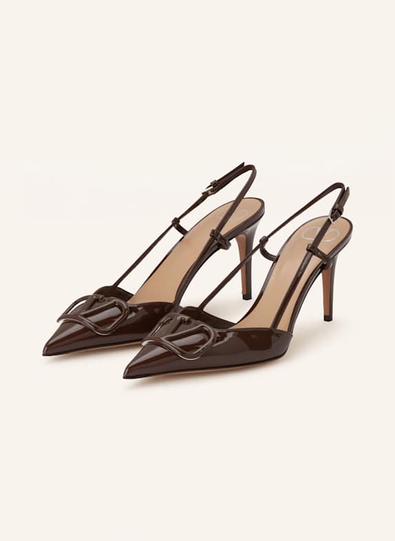 VALENTINO GARAVANI Slingpumps VLOGO SIGNATURE DUNKELBRAUN