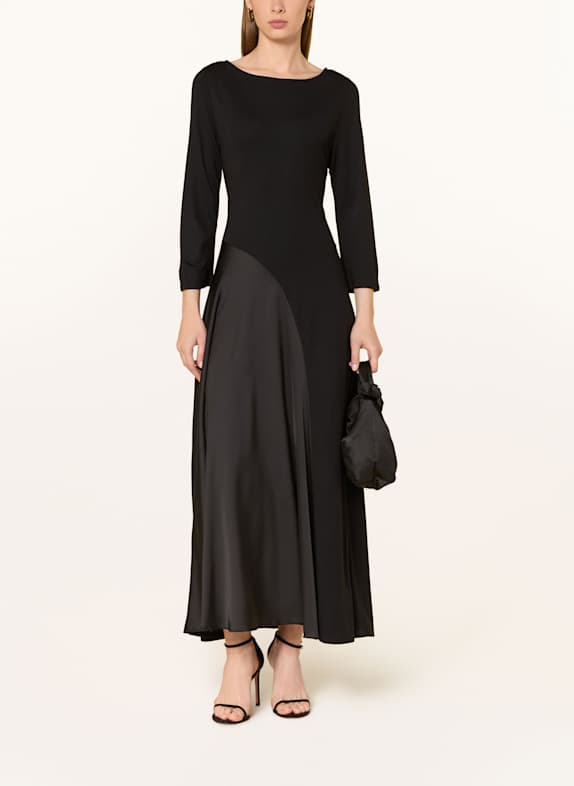 CARTOON Kleid im Materialmix mit 3/4-Arm SCHWARZ