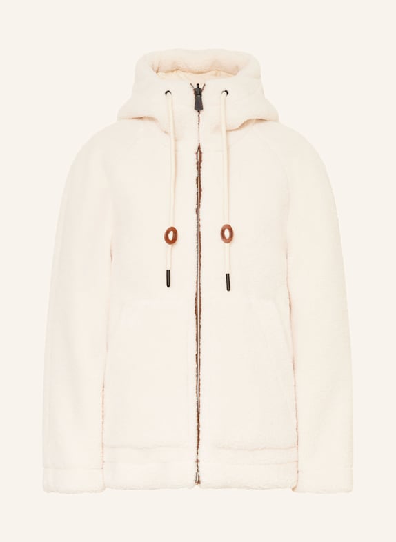 MONCLER GRENOBLE Daunenjacke YUSHAN mit Teddyfell zum Wenden ECRU