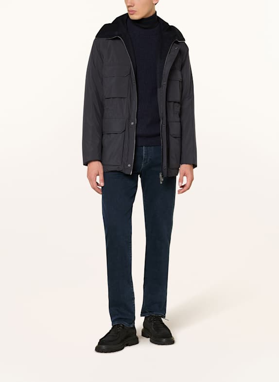 EMPORIO ARMANI parka ALBASTRU ÎNCHIS