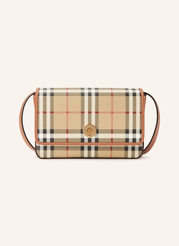 BURBERRY Umhängetasche HAMPSHIRE BEIGE/ SCHWARZ/ WEISS
