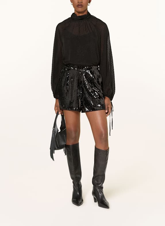 MRS & HUGS Shorts met pailletten ZWART