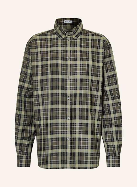 LOEWE Hemd Regular Fit HELLGRÜN / SCHWARZ