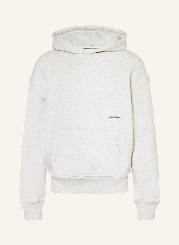 about:blank Hoodie WEISS/ HELLGRAU
