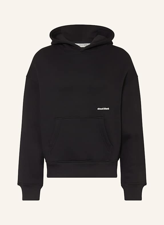about:blank Hoodie SCHWARZ/ WEISS