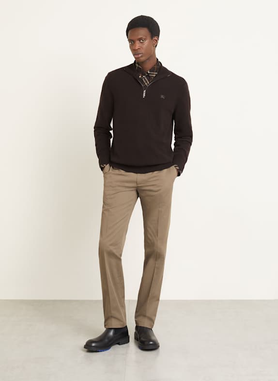 BURBERRY Kashmirtröja CAMERON MÖRKBRUN