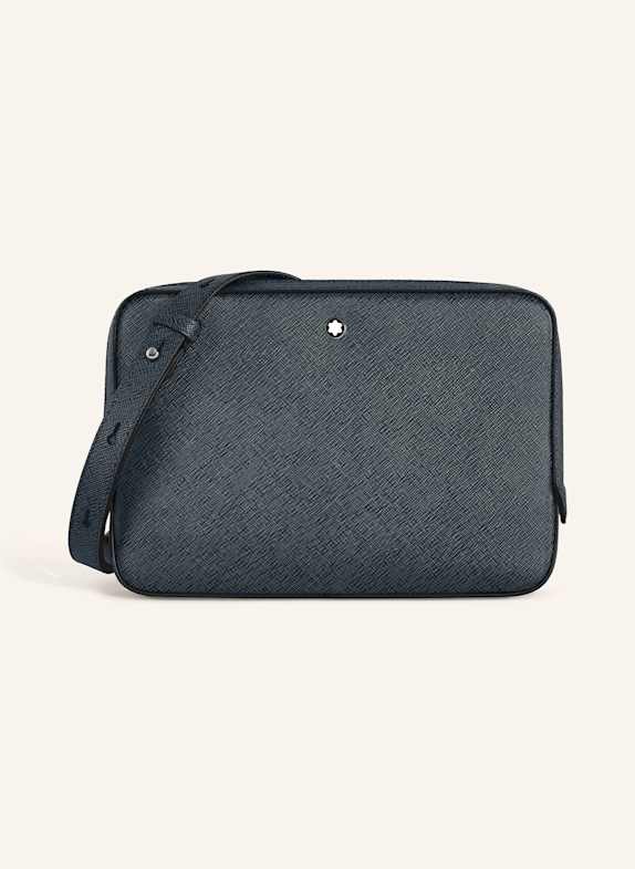 MONTBLANC Taška přes rameno SARTORIAL z kůže saffiano MODRÁ / ČERNÁ