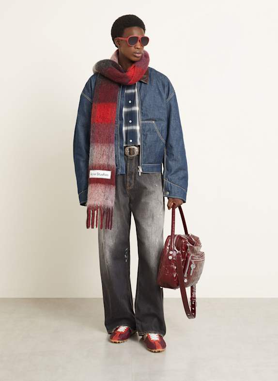 Acne Studios jeansjakke 135 INDIGO BLÅ