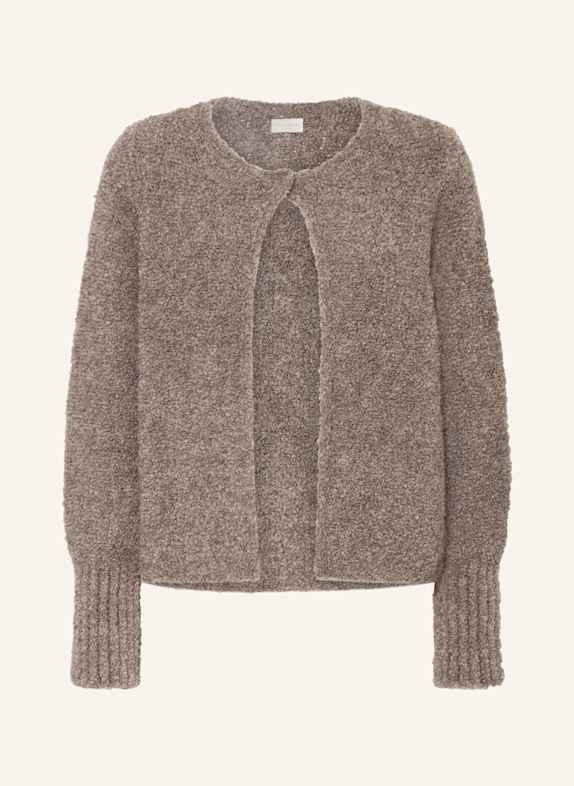 MILANO ITALY Bouclé cardigan TAUPE
