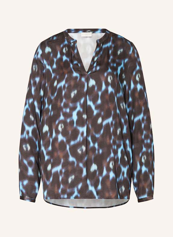 MILANO ITALY Shirt blouse BROWN/ LIGHT BLUE