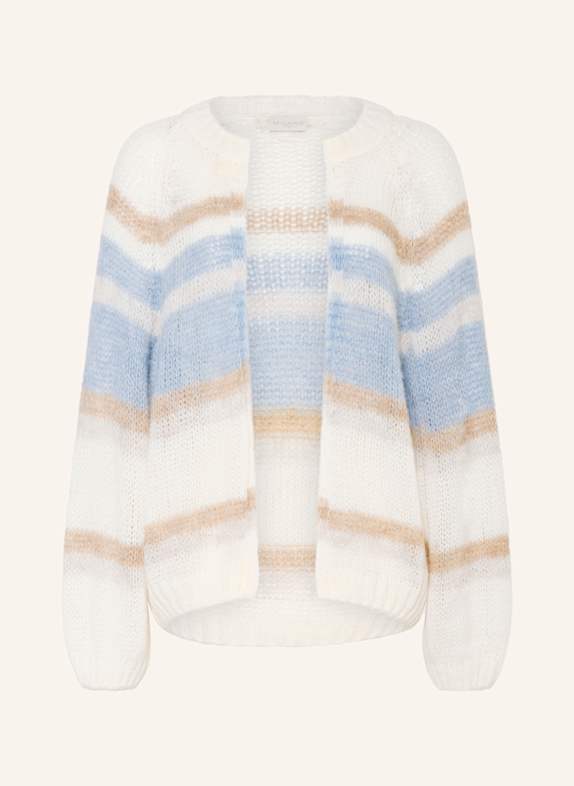 MILANO ITALY Knit cardigan ECRU/ LIGHT BLUE/ TAUPE