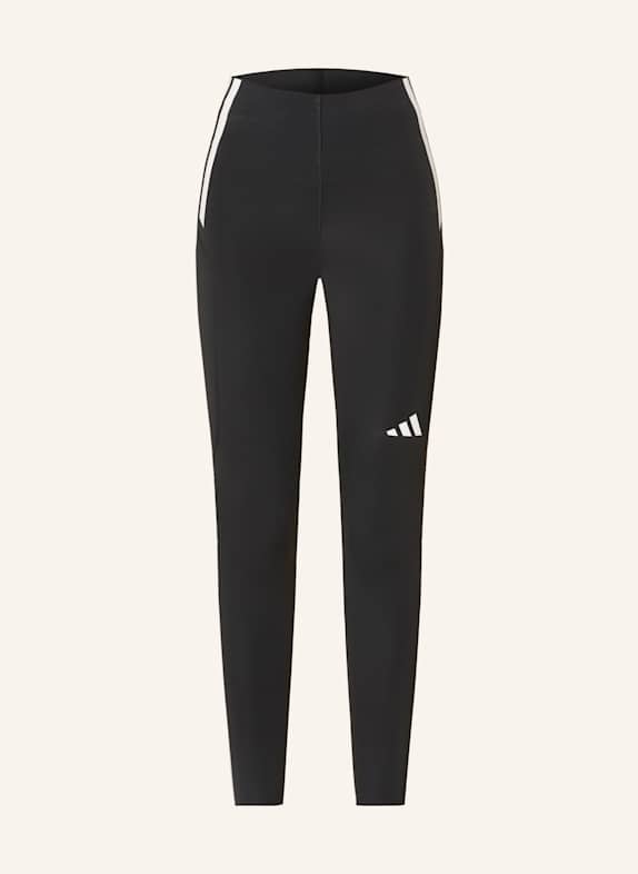 adidas Legginsy do biegania ADIZERO CZARNY/ BIAŁY