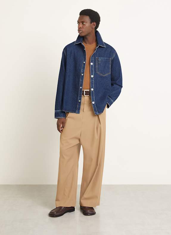AMI PARIS Surveste en jean BLEU FONCÉ