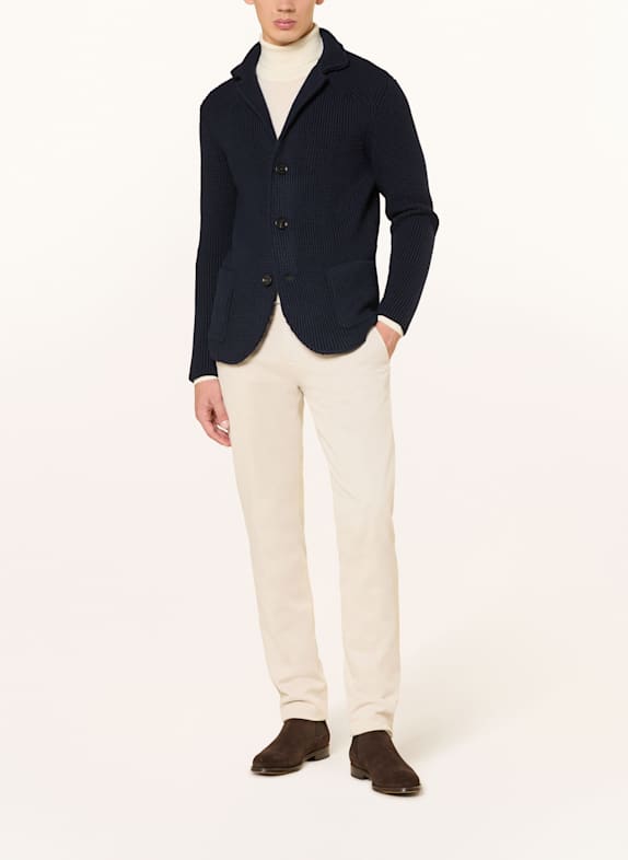 MAURIZIO  BALDASSARI Gebreid vest BRENTA DONKERBLAUW