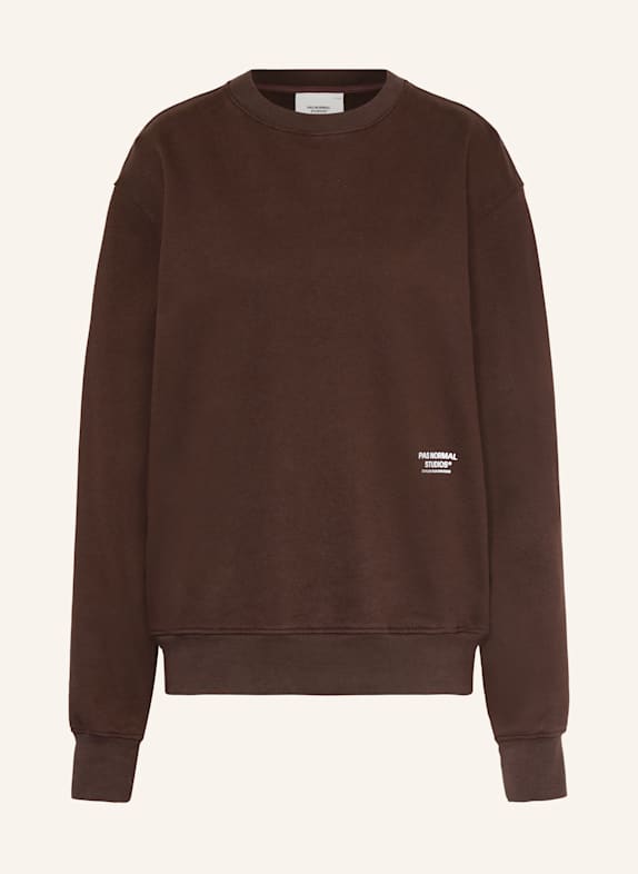 Ex-Ray SS zip-up shirt Sweatshirt DUNKELBRAUN