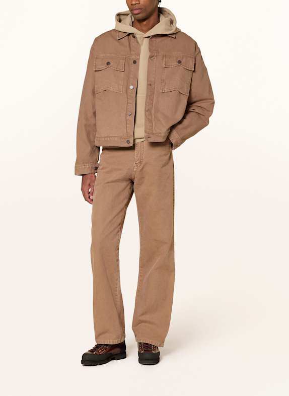 rough. Wide Leg Jeans Regular Fit BROWN