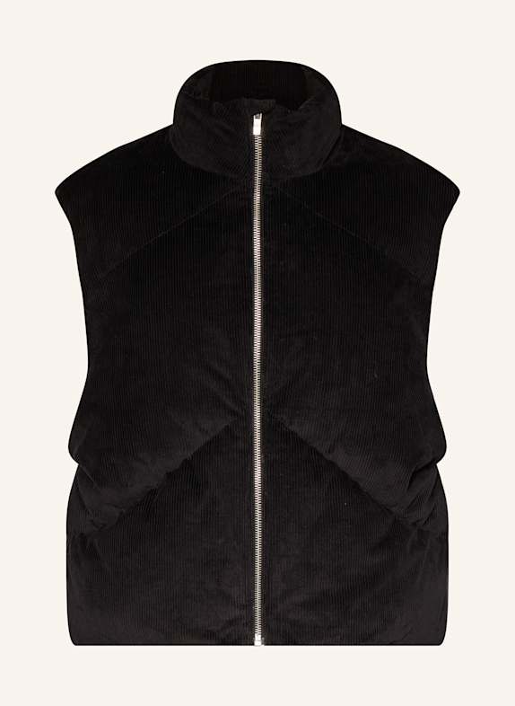 rough. Corduroy vest BLACK