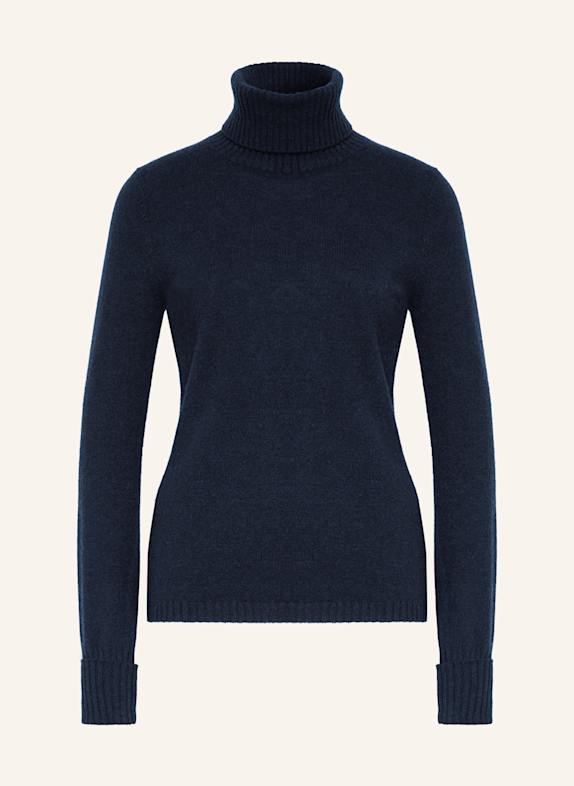 FTC CASHMERE Rollkragenpullover aus Cashmere DUNKELBLAU