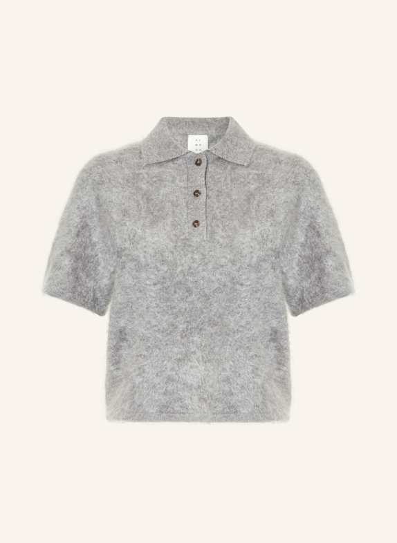 ALMADA LABEL Strick-Poloshirt MAIKA aus Cashmere GRAU