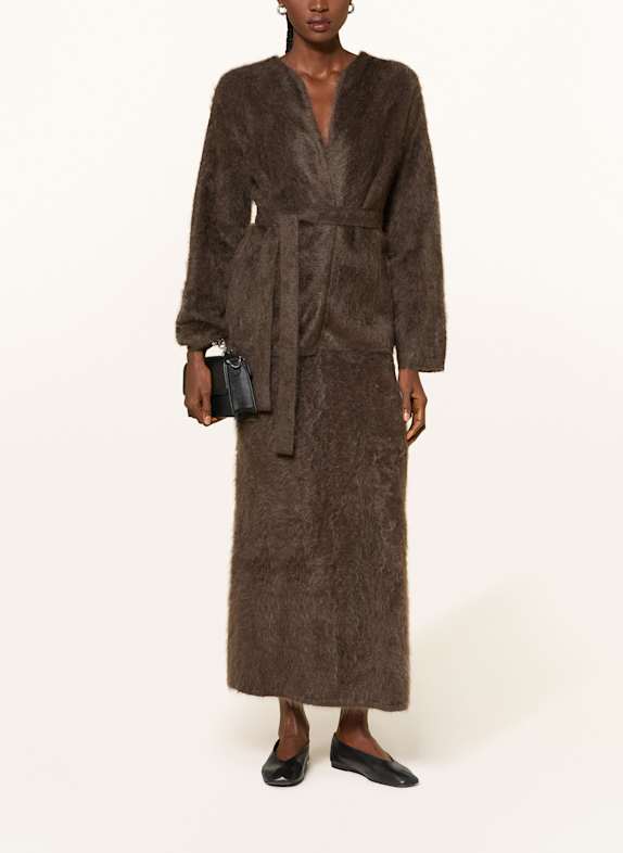ALMADA LABEL Cashmere gebreide hoes ARIA MARRON FONCÉ