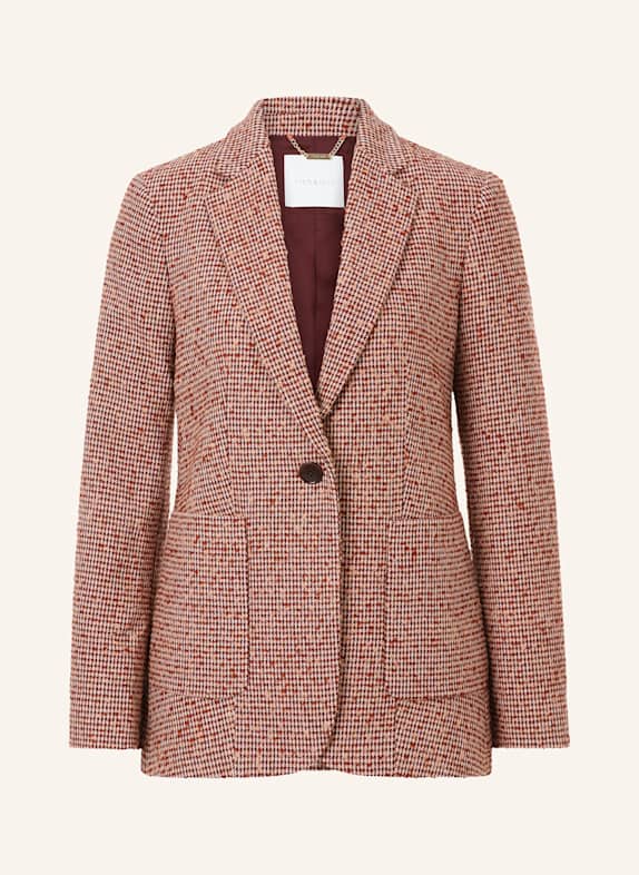 Rich & Royal Marlenehose aus Bouclé HELLROT / DUNKELROT