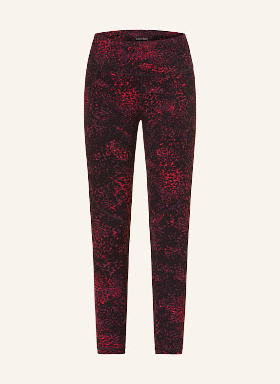 Sweaty Betty Legginsy POWER CZARNY/ JASKRAWY CZERWONY