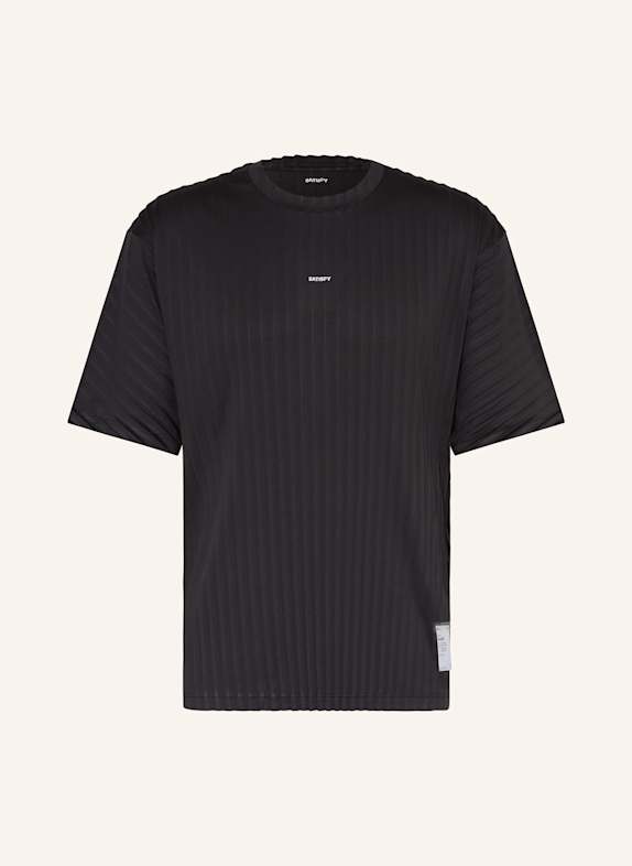 SATISFY Koszulka do biegania AURALITE™ PLEATED CZARNY