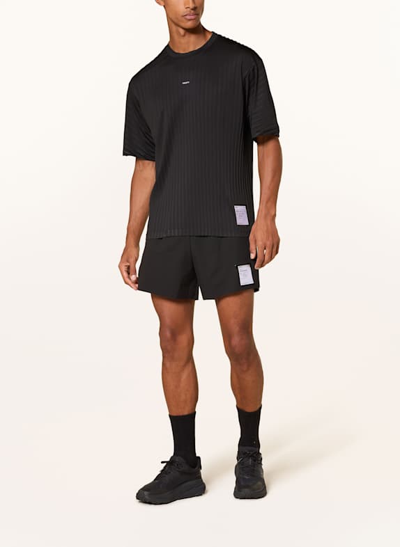 SATISFY Hardloopshirt AURALITE™ PLEATED ZWART