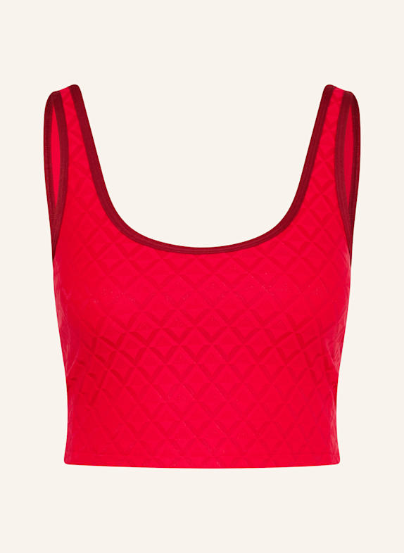 lululemon Cropped-Top TEXTURED MESH ROT / DUNKELROT