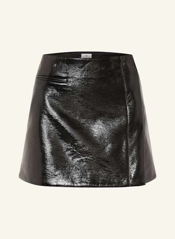 Courrèges Spódnica ONE MINUTE z imitacji skóry CZARNY