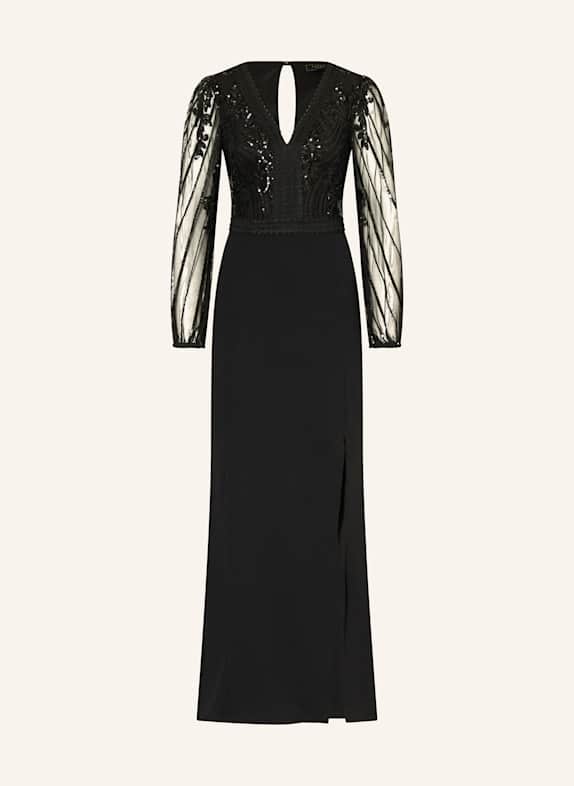 LIPSY Abendkleid mit Pailletten und Spitze SCHWARZ