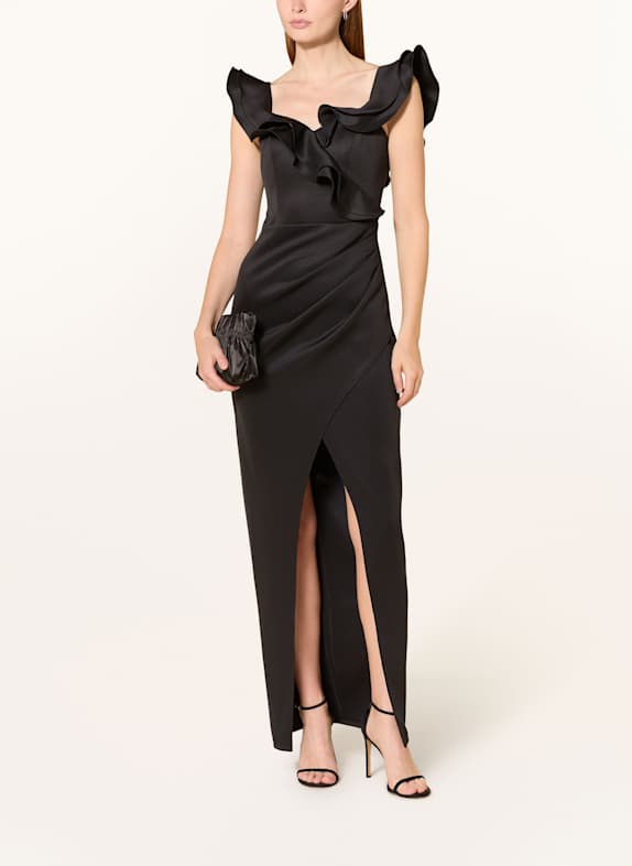 LIPSY Abendkleid mit Volants SCHWARZ