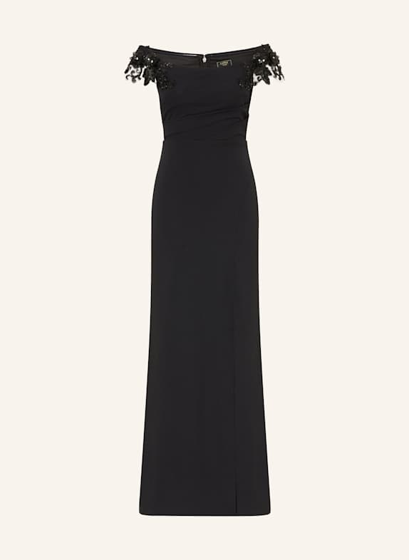 LIPSY Abendkleid mit Spitze und Schmucksteinen SCHWARZ