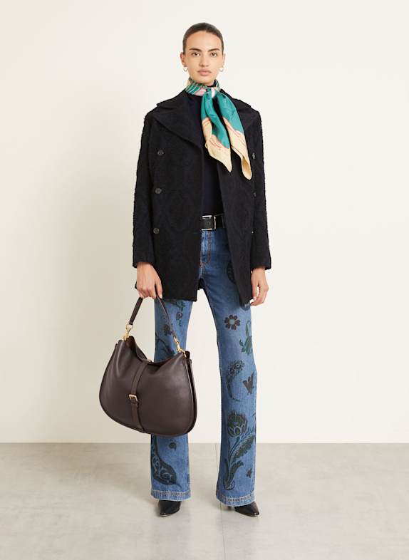 ETRO Sac à bandoulière PONY XL MARRON FONCÉ