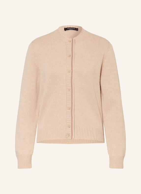 FABIANA FILIPPI Strickjacke mit Schmucksteinen HELLBRAUN