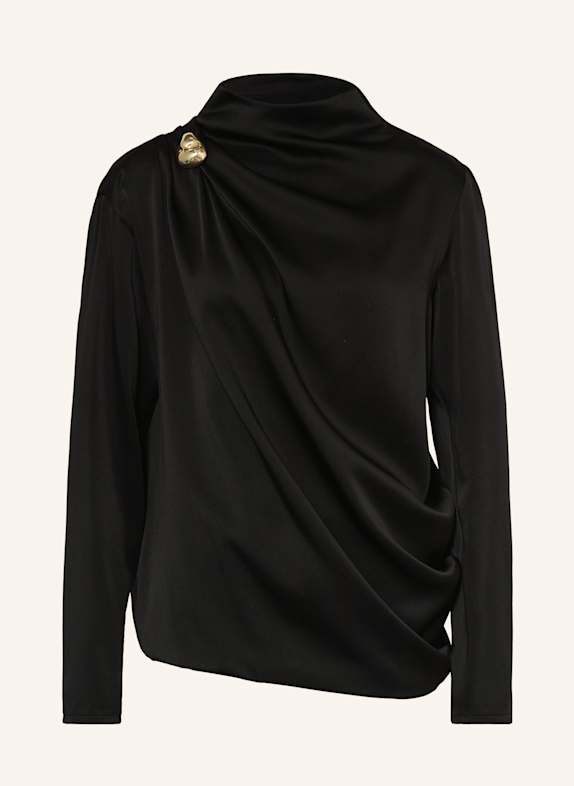 FABIANA FILIPPI Blusenshirt aus Satin SCHWARZ