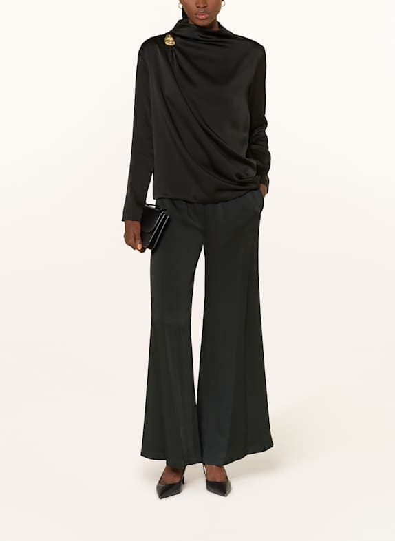 FABIANA FILIPPI Blusenshirt aus Satin SCHWARZ
